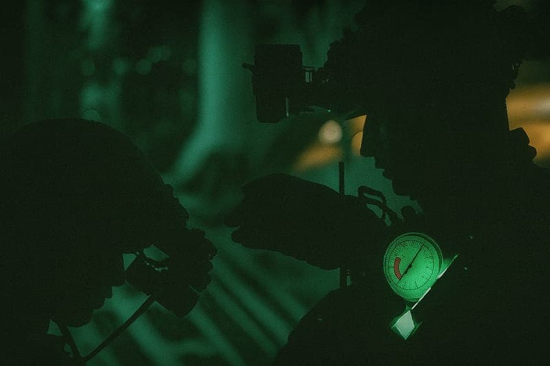Special Forces soldiers setting their altimeters and checking equipment before HALO jump, demonstrating the precision timing required for terminal velocity calculations