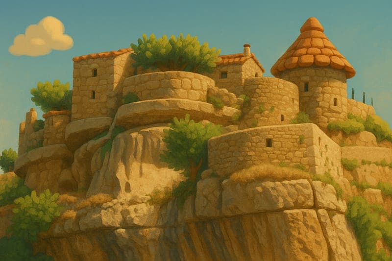 The impregnable fortress of Minerve built on a cliff 225 meters above the Cesse River, showing the natural defenses that made it nearly impossible to assault during the Albigensian Crusade